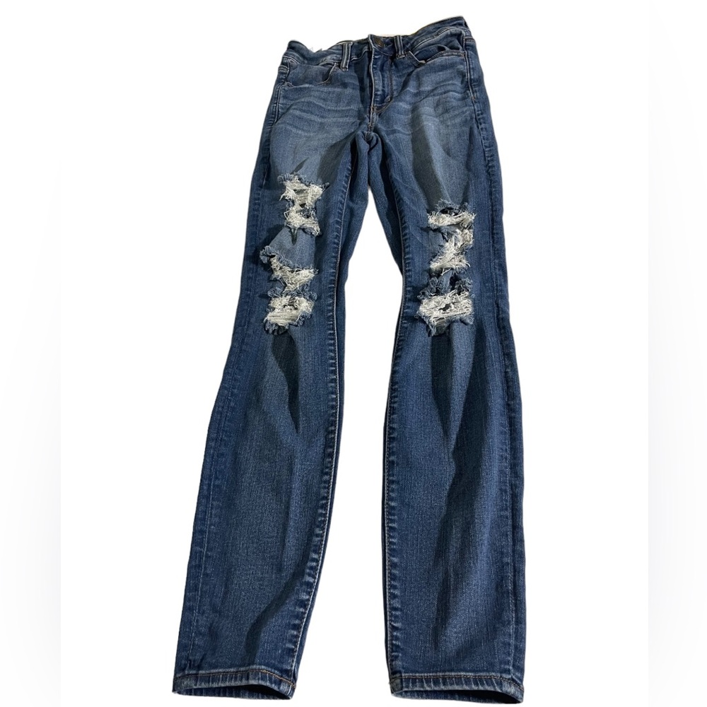 American Eagle 🦅 Distressed High-rise Jeggings Size6 LONG